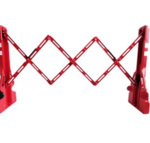 Barriera estensibile Extenso in polipropilene rosso e bianco
