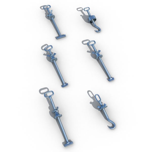 Set of V Keys with screw-on attachment element
