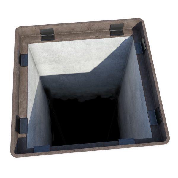 Noise-reducing manhole support with adhesive
