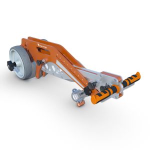 Manhole cover lifter trolley certified for ergonomics