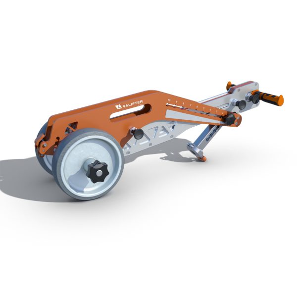 Lightweight aluminium lifter with adjustable folding handle